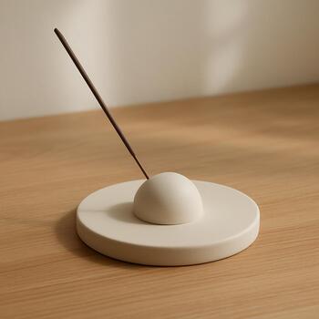 Minimal ceramic incense holder