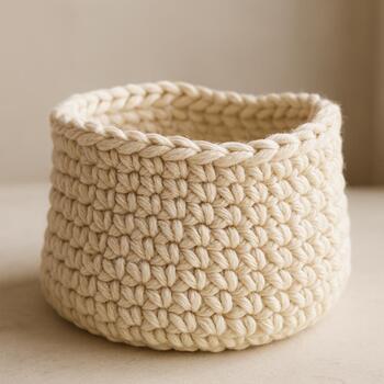 Cotton knit basket