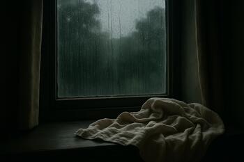 Monsoon setting with cloth near shaded window