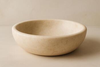Stone bowl with soft lip