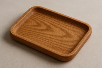 Small oak tray with rounded edges